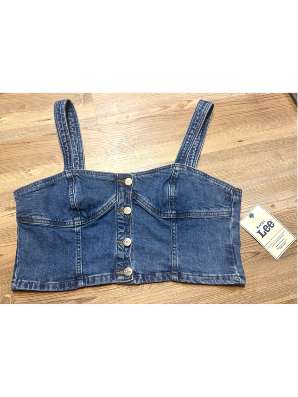 Women's Lee Kacey Musgraves Denim Crop Top Blue Size L